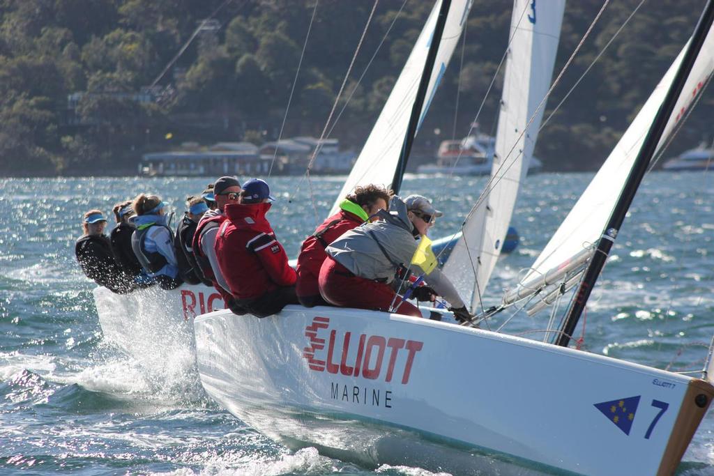 Sam Ellis establishes a controlling position and sailing fast.  © CYCA Staff - copyright